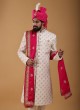 Wedding Wear Groom Wear Sherwani In Cream Color